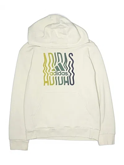 Pre-owned Adidas Originals Kids' Pullover Hoodie In Ivory