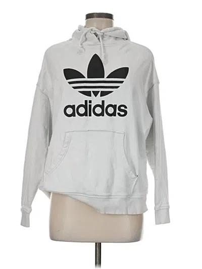 Pre-owned Adidas Originals Pullover Hoodie In Silver
