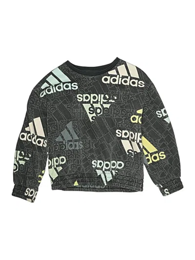 Pre-owned Adidas Originals Kids' Pullover Sweater In Gray