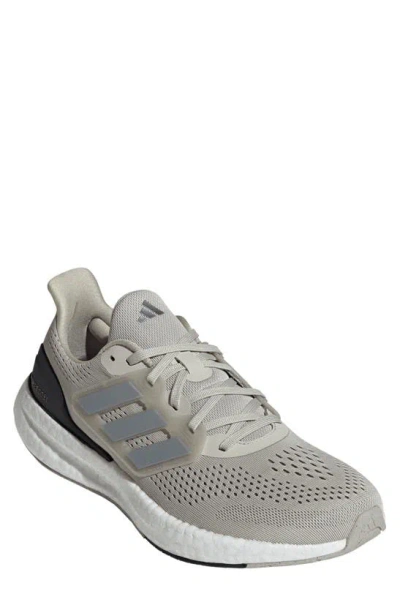 Adidas Originals Pureboost 23 Running Shoe In Putty/ Silver Met./ Black