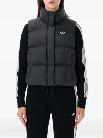 Adidas Originals Adidas Black Padded Vest In Yellow