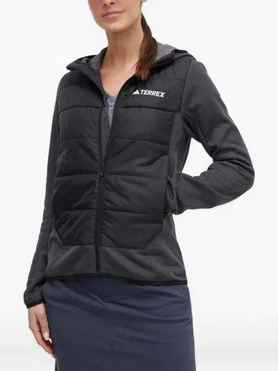 Adidas Originals Quilted Hooded Jacket In Black