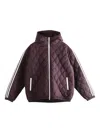 Adidas Originals Quilted Hooded Jacket In Purple