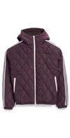 Adidas Originals Quilted Jacket Shadow Maroon In Pink