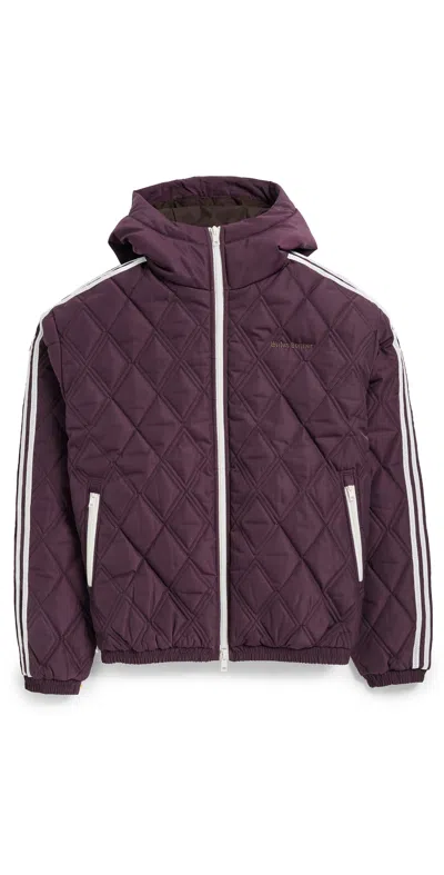 Adidas Originals Quilted Jacket Shadow Maroon In Pink
