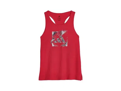 Adidas Originals Racer Back Tank Top (big Kid) Girl's Clothing Pure Ruby : Sm (9-10 Big Kids), Cotton In Red