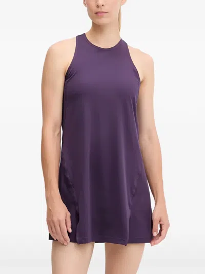 Adidas Originals Racerback A-line Mini Dress In Purple