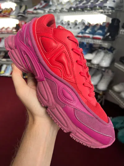 Pre-owned Adidas Originals Raf Simmmons Adidas Ozweego ‘glory Collegiate Red' Size 9.5 Shoes In Purple