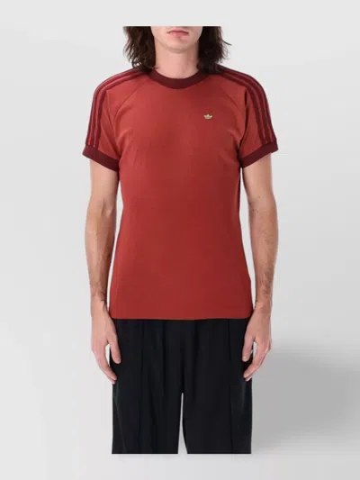 Adidas Originals Raglan Sleeve Crew Neck T-shirt In Red