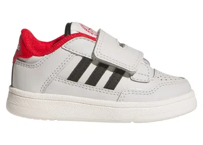 Pre-owned Adidas Originals Rapid Court Grey Black Red Sneakers In Grey One/core Black/core White