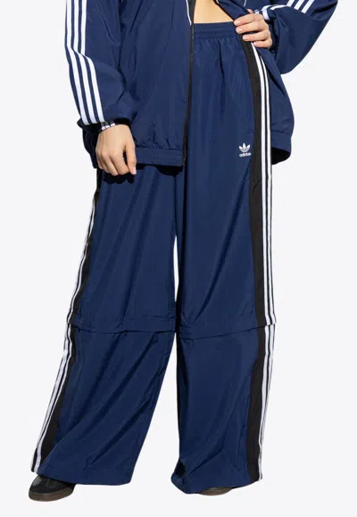 Adidas Originals Rasant Cut Line Wide-leg Pants In Blue