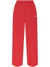 Adidas Originals Straight Trousers With Elastic Waistband And Side Stripes In Red