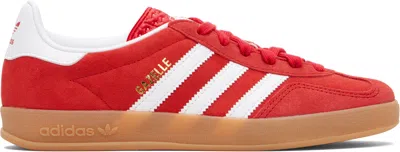 ADIDAS ORIGINALS RED GAZELLE INDOOR SNEAKERS