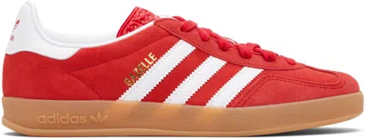 ADIDAS ORIGINALS RED GAZELLE INDOOR SNEAKERS