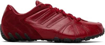 Adidas Originals Womens Adidas Ghost Sprint Leather And Suede Trainers In Red