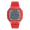 Adidas Originals Adidas Unisex Gmt Digital One Gmt Red Resin Strap Watch 47mm