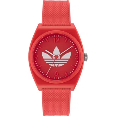 Adidas Originals Red Silicone Watch