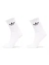 Adidas Originals Reflective Crew Socks (pack Of Two) In White