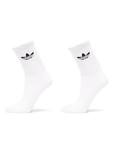 Adidas Originals Reflective Crew Socks (pack Of Two) In White