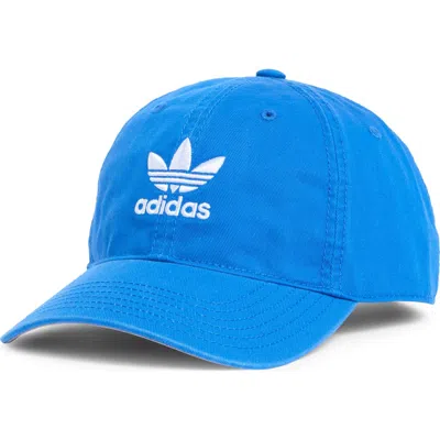 Adidas Originals Relaxed Snapback Cap In Blue/ White