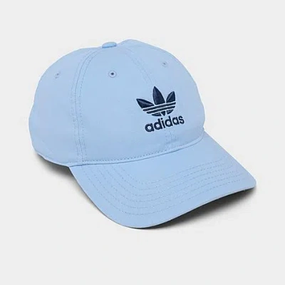 Adidas Originals Relaxed Strapback Hat In Clear Blue/night Indigo