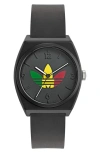 Adidas Originals Black Synthetic Sport Watch In Black