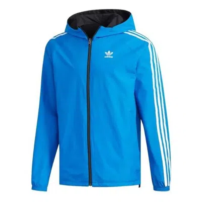 Adidas Originals Reversible Windbreaker Jacket 'blue Bird Black'