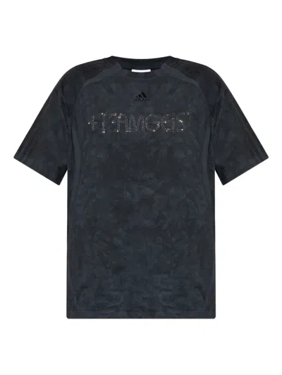 Adidas Originals Rhinestone-embellishment Cotton T-shirt In Black