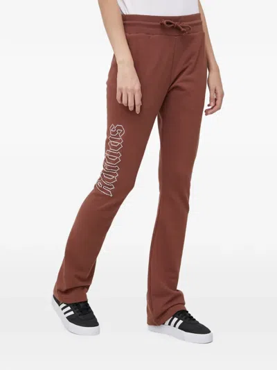 Adidas Originals Rhinestone-logo Track Pants In Burgundy