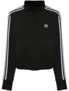 Adidas Originals Firebird Zip Jacket With Ribbed Collar And Pockets In Black