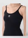 Adidas Originals Ribbed Texture Short Jumpsuit With Spaghetti Straps In Black