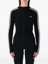 Adidas Originals Adicolor 3-stripes Slim Knit Track Top In Black