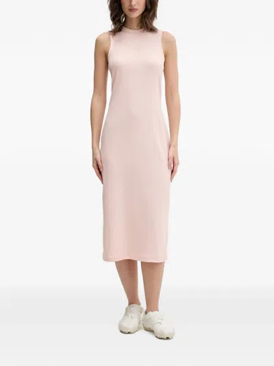 Adidas Originals Ribbed-knit Sleeveless Midi Dress In Animal Print