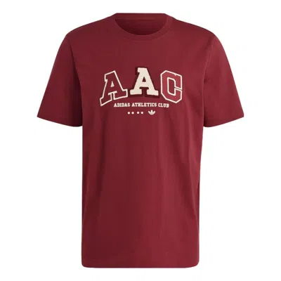 Adidas Originals Rifta Metro Aac T-shirt 'burgundy' In Brown