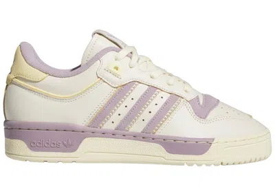 Pre-owned Adidas Originals Rivalry 86 Low (women's) Sneakers In Cream White/preloved Fig/easy Yellow In Multi