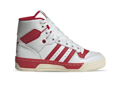 Pre-owned Adidas Originals Rivalry Hi Scarlet Red (women's) Sneakers In Crystal White/better Scarelet Red/cream White In Multi