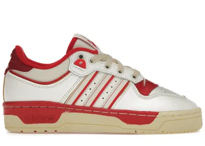 Pre-owned Adidas Originals Rivalry Low 86 Sneakers In Core White/off White/team Power Red