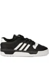 Adidas Originals Rivalry Three-stripe Low-top Sneakers In Black