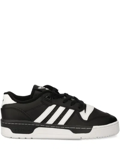 Adidas Originals Rivalry Three-stripe Low-top Sneakers In Black