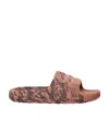 Adidas Originals Round Head Flat-soled Slippers In Brown