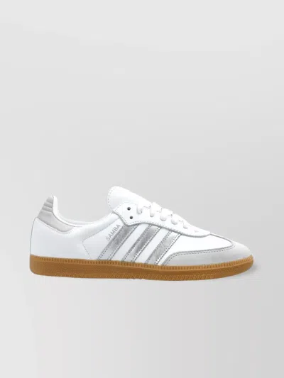 Adidas Originals Round Toe Low-top Suede Sneakers In White