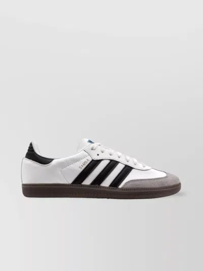 ADIDAS ORIGINALS ROUND TOE SAMBA SNEAKERS WITH SUEDE ACCENTS