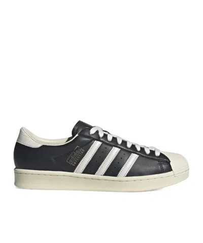 ADIDAS ORIGINALS SUPERSTAR VINTAGE 3-STRIPES LEATHER SNEAKERS