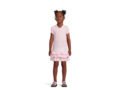 Adidas Originals Ruffle Polo Dress (toddler/little Kid) Girl's Dress Clear Pink : 6 Little Kids, Pique/polyester