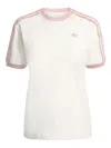 Adidas Originals Ruffled Three-stripes T-shirt In Pink