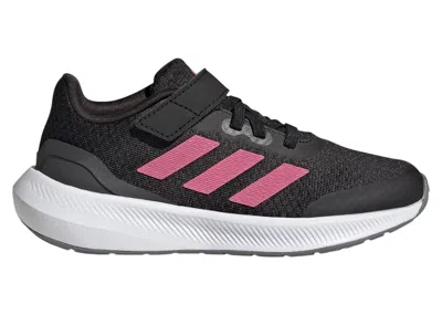 Pre-owned Adidas Originals Runfalcon 3.0 Elastic Lace Top Strap Sneakers In Core Black/pulse Magenta/grey Six