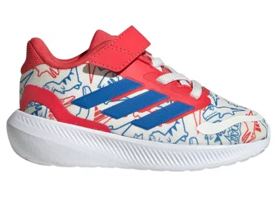 Pre-owned Adidas Originals Runfalcon 5 Dino Sneakers In Off White/bright Royal/semi Lucid Red