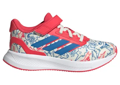 Pre-owned Adidas Originals Runfalcon 5 Dino Sneakers In Off White/bright Royal/semi Lucid Red