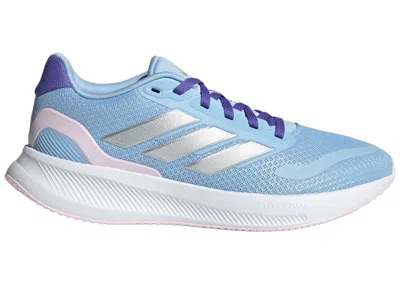 Pre-owned Adidas Originals Runfalcon 5 Sneakers In Glow Blue/silver Metallic/clear Pink