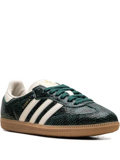 ADIDAS ORIGINALS SAMBA "CREAM WHITE/COLLEGIATE GREEN" SNEAKERS